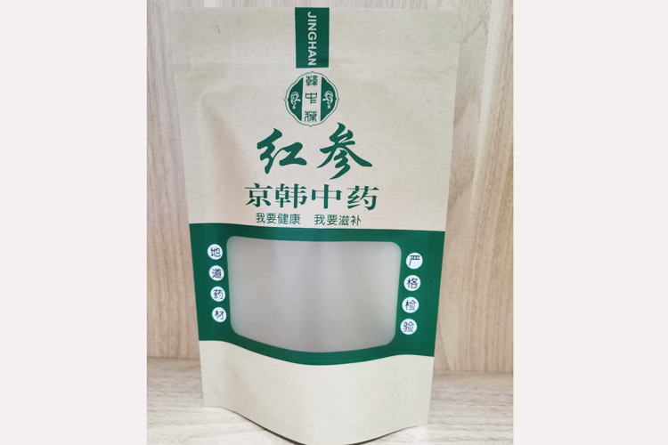 開(kāi)窗牛皮中草藥包裝袋